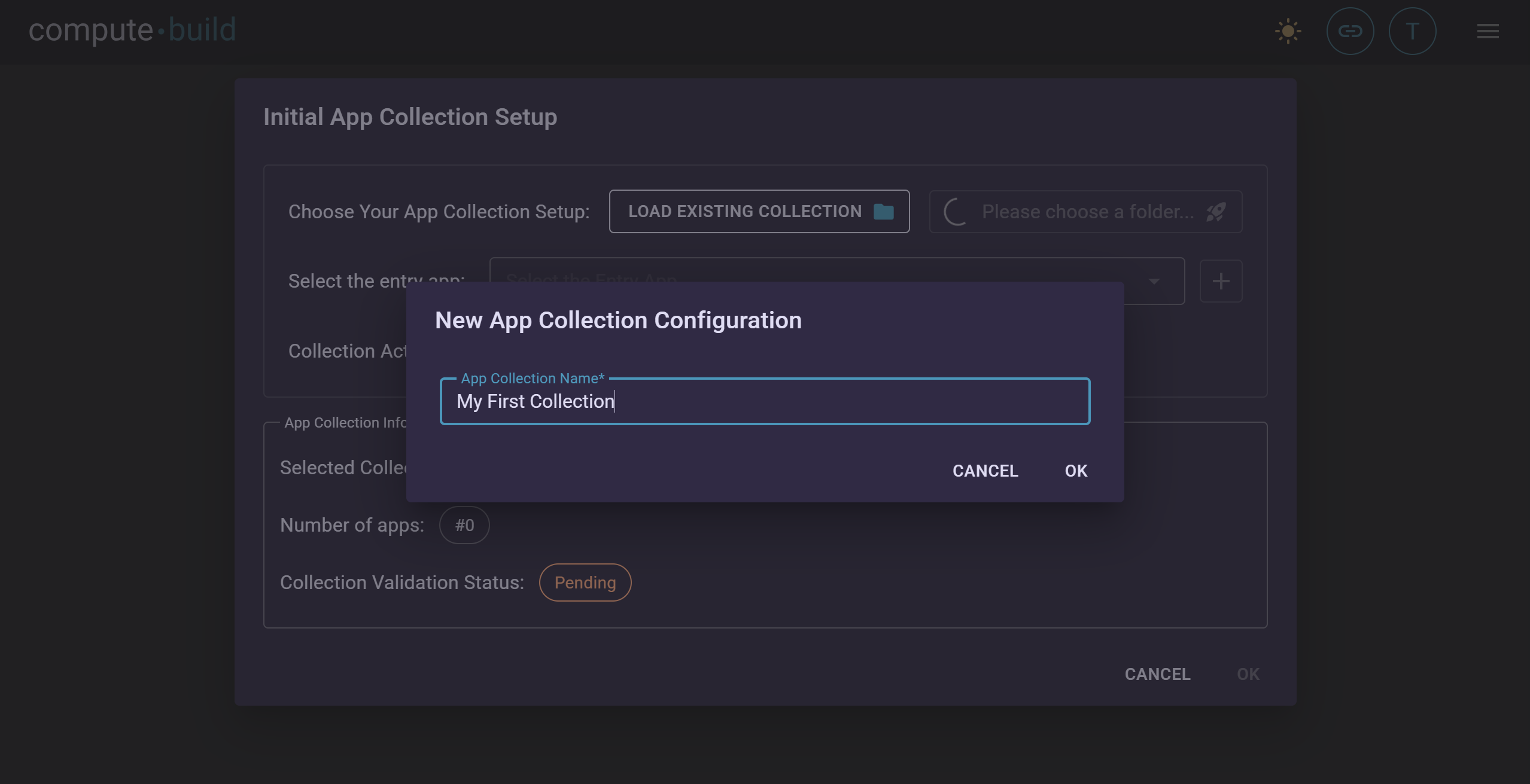 App Builder new collection configuration
