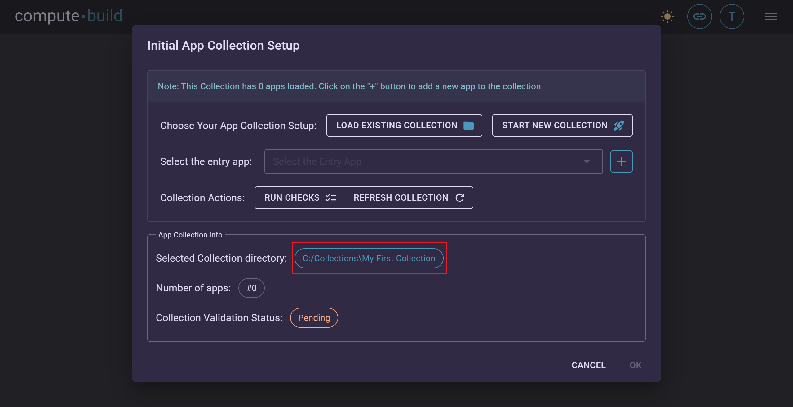 App Builder new collection successful