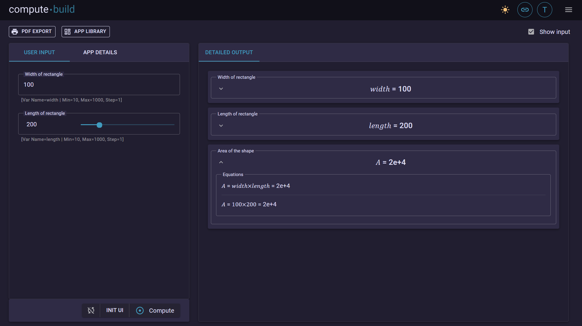 Rectangle Area Calculation