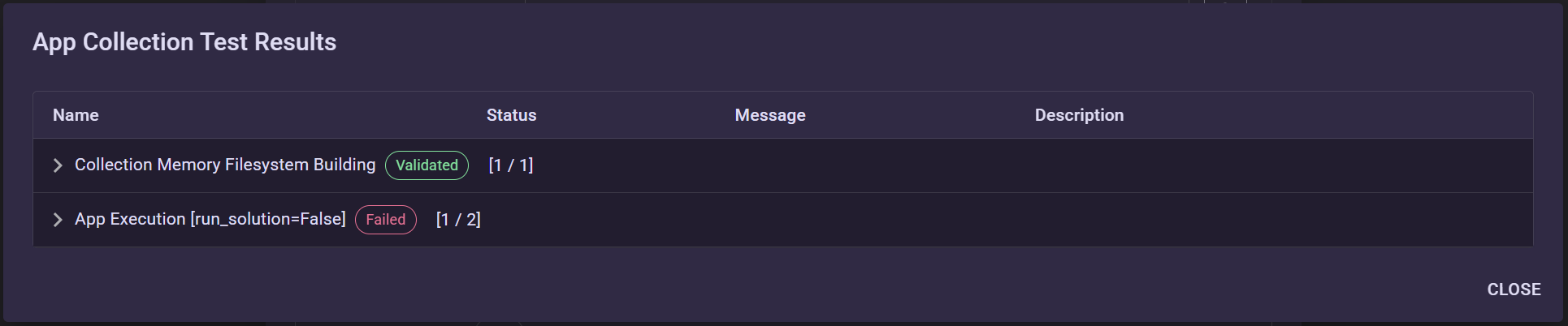 App Builder Checks Results