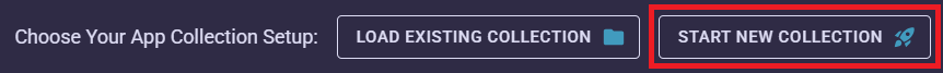 App Builder start collection button