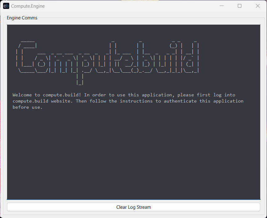 Compute Engine window
